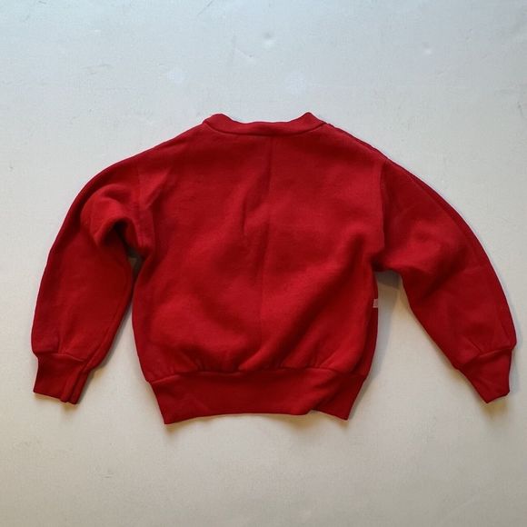 Vintage Saks Fifth Avenue Red Cotton Pullover Crewneck Sweatshirt Kids Dancer - Picture 10 of 10